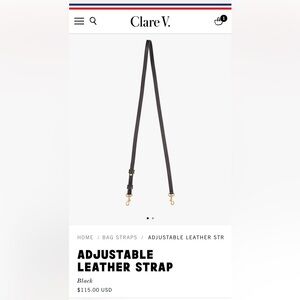 Clare V Adjustable Leather Strap